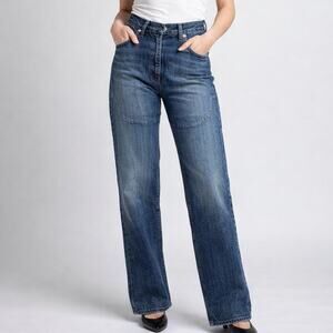 Vintage 90s Armani Jeans Women’s High Waist Straight Leg Denim Blue Italy Size 8